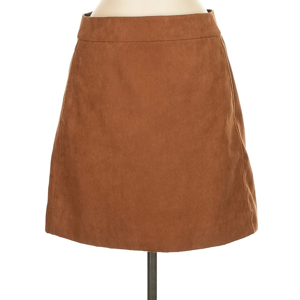 J. Crew A line Mini Corduroy Skirt Camel Cognac Light Brown 100% Cotton Shell